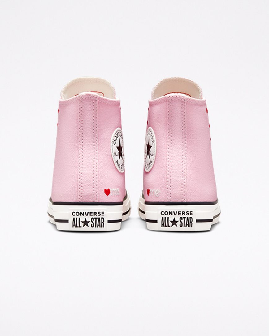 Women's Converse Chuck Taylor All Star Embroidered Lips High Top Shoes Pink / White | AU 93CE1P